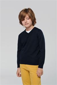 PULLOVER DA BAMBINO CON COLLO A V